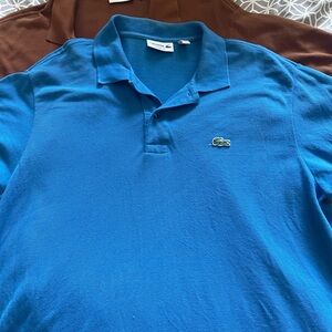 Lacoste Blue Polo Shirt Iconic Crocodile Logo